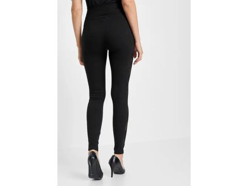 B.P.C legginsy czarne z koronką r.36/38