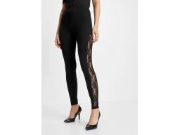B.P.C legginsy czarne z koronką r.36/38