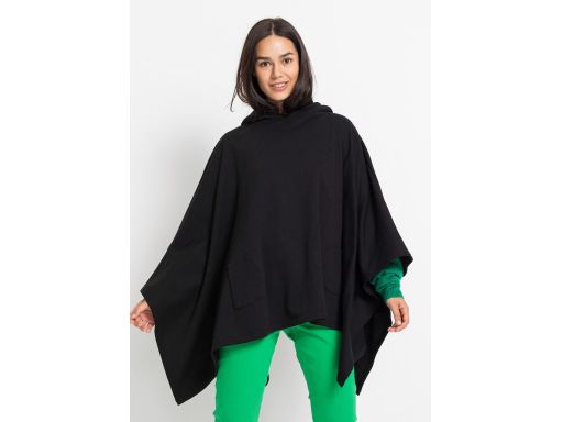 B.P.C poncho czarne dresowe z kapturem r.UNI