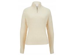 B.P.C sweter beżowy ze stójką i z zamkiem 48/50.