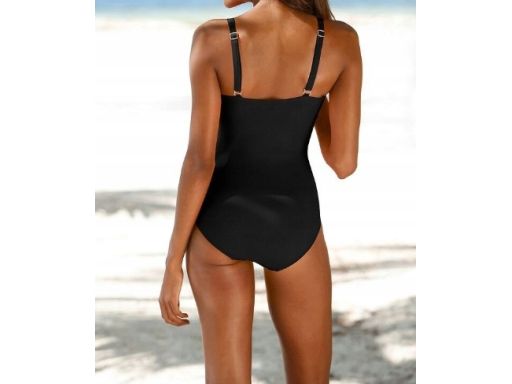 B.P.C kostium jednoczęściowy marszczony czarny r.48