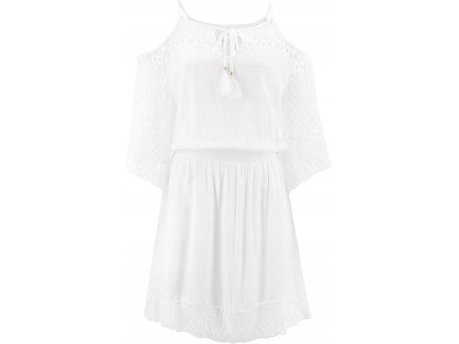 B.P.C sukienka plażowa boho kremowa 44/46
