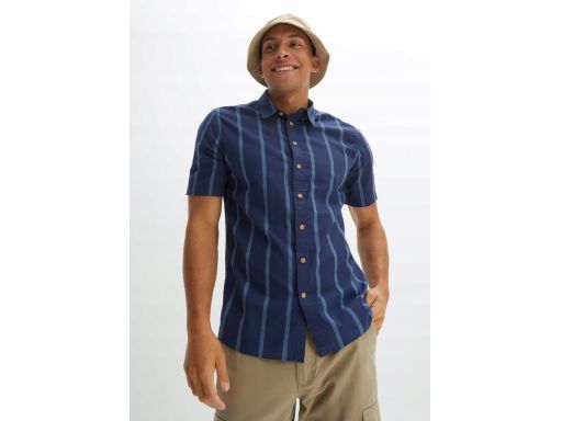 B.P.C bawełniana koszula męska w paski granatowa ^47/48