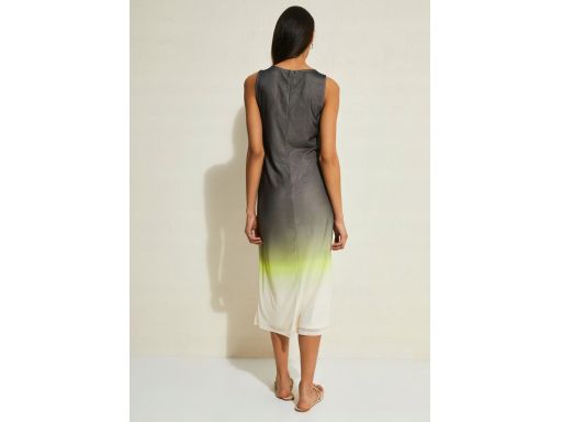 B.P.C sukienka z siateczki cieniowana z marszczeniem 48/50.