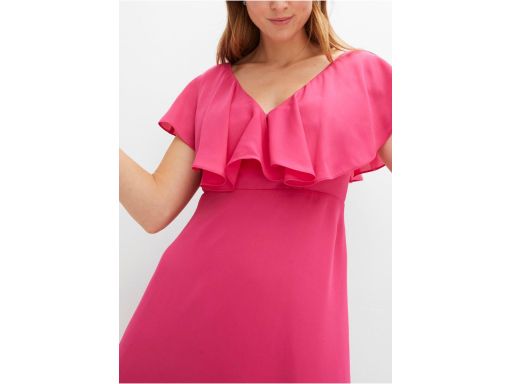 B.P.C szyfonowa sukienka asymetryczna różowa ^42