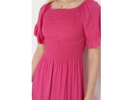 B.P.C szyfonowa sukienka asymetryczna różowa ^42