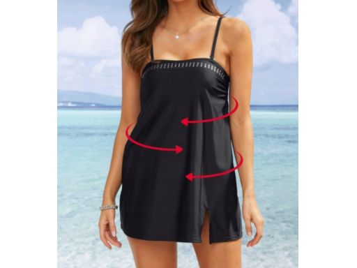 B.P.C sukienka kąpielowa czarna ze sztrasami r.44