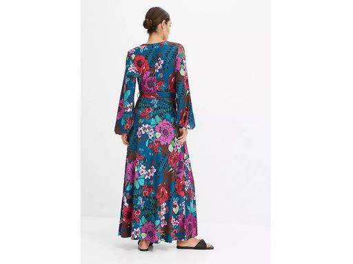 B.P.C długa sukienka w kolorowe kwiaty r.36/38