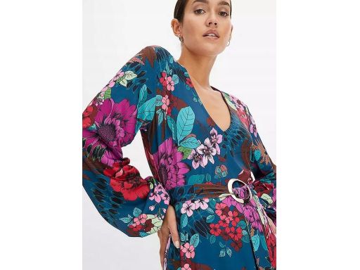 B.P.C długa sukienka w kolorowe kwiaty r.36/38