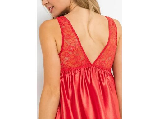 B.P.C koszula nocna babydoll satynowa czarna z koronką r.52/54