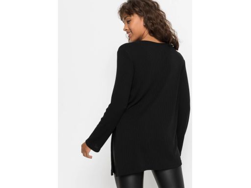 B.P.C bluzka czarna asymetryczna z wiskozy 32/34.