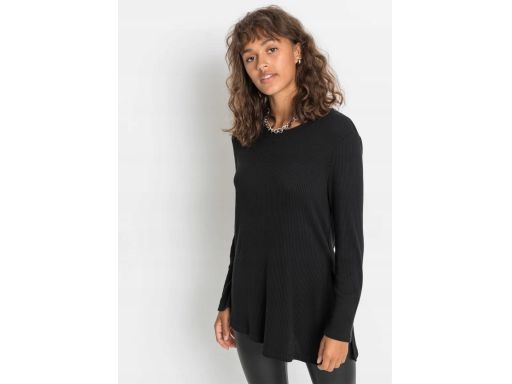 B.P.C bluzka czarna asymetryczna z wiskozy 32/34.