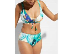 B.P.C bikini bustier ze sznurowaniem figi z wysokim stanem 40 (80D).