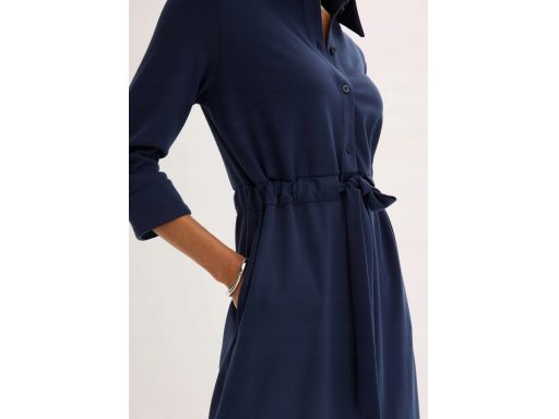 B.P.C sukienka szmizjerka granatowa punto di roma ^52/54