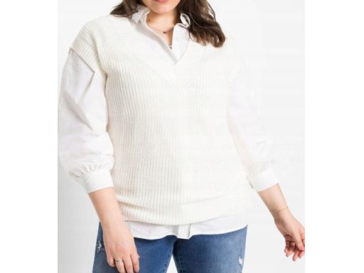 B.P.C. kamizelka dzianinowa śmietankowa r.44/46