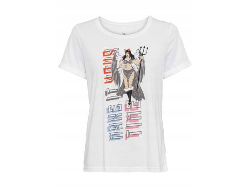 B.P.C t-shirt biały z nadrukiem ^32/34