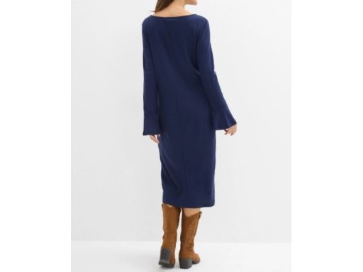B.P.C sukienka midi granatowa shirtowa r.40/42