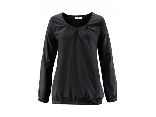 B.P.C czarna bluzka t-shirt bawełniany długi rękaw ^36/38