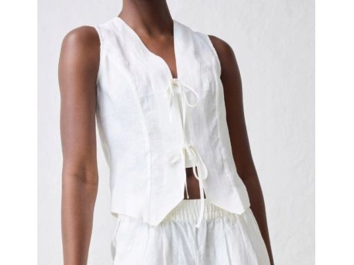 B.P.C lniana bluzka bez rękawów r.52