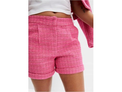 B.P.C eleganckie różowe szorty damskie boucle r.36