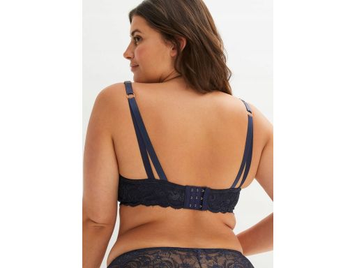 B.P.C biustonosz miękki na fiszbinach granatowy koronkowy 80B.