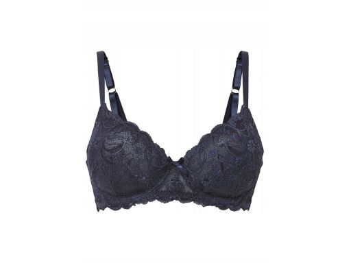 B.P.C biustonosz miękki na fiszbinach granatowy koronkowy 80B.