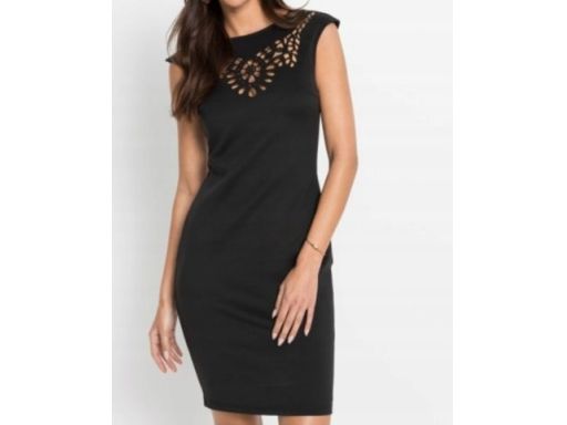 B.P.C sukienka czarna z wycięciami 40/42.