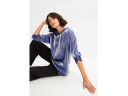B.P.C bluza oversize z kapturem błyszcząca 36.