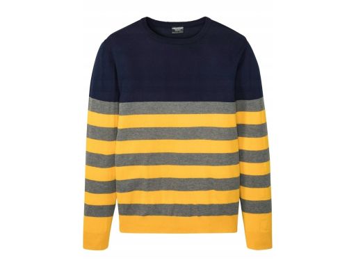 B.P.C męski sweter żółty w paski ^68/70, 4XL