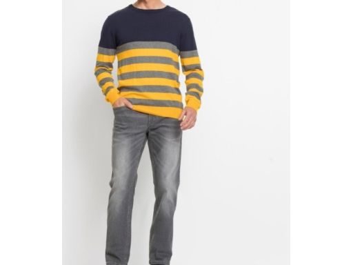 B.P.C męski sweter żółty w paski ^68/70, 4XL