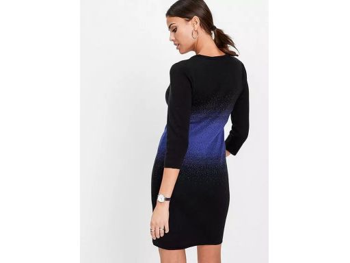 B.P.C sukienka dzianinowa czarno-niebieska ^40/42