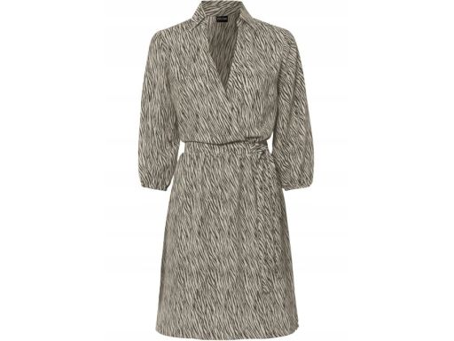 B.P.C sukienka koszulowa z nadrukiem zebra r.40