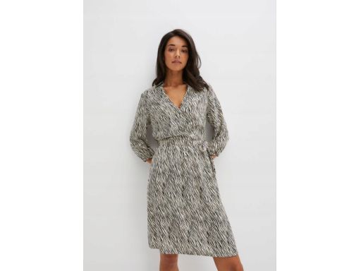 B.P.C sukienka koszulowa z nadrukiem zebra r.40
