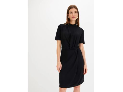 B.P.C sukienka czarna z marszczeniem ^44/46