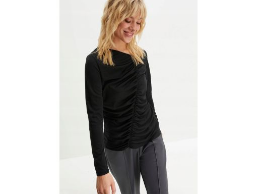 B.P.C czarna bluzka z marszczeniem ^44/46