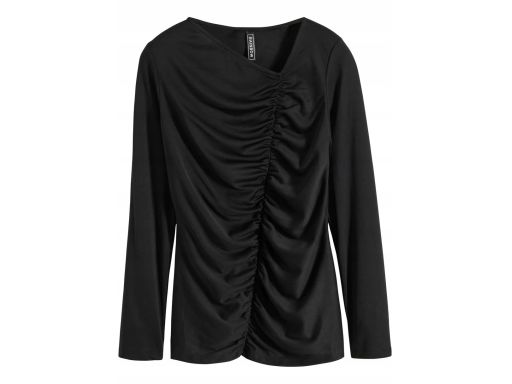 B.P.C czarna bluzka z marszczeniem ^44/46
