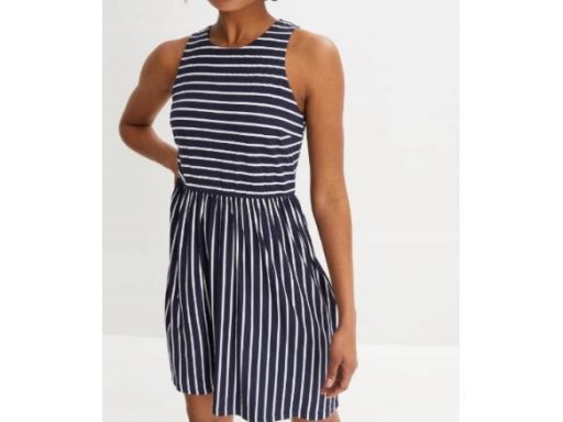 B.P.C sukienka granatowa w pionowe paski ^40/42