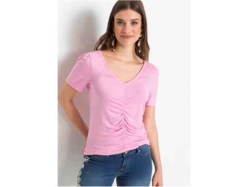 B.P.C t-shirt z marszczeniami różowy r.36/38