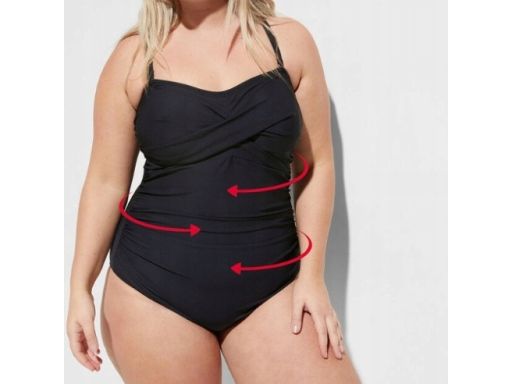 B.P.C kostium jednoczęściowy marszczony czarny 38.