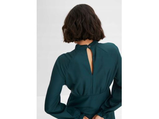 B.P.C sukienka ciemnozielona efektowna r.48