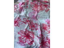 B.P.C sukienka plażowa tunika jasnoniebieska w kolorowe kwiaty ^44/46