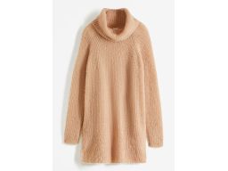 B.P.C beżowy, włochaty sweter z golfem ^40/42