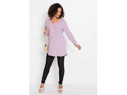 B.P.C długa bluzka koszulowa bawełniana fiolet ^38