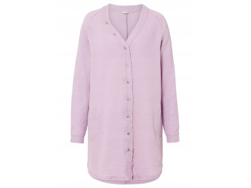 B.P.C długa bluzka koszulowa bawełniana fiolet ^38