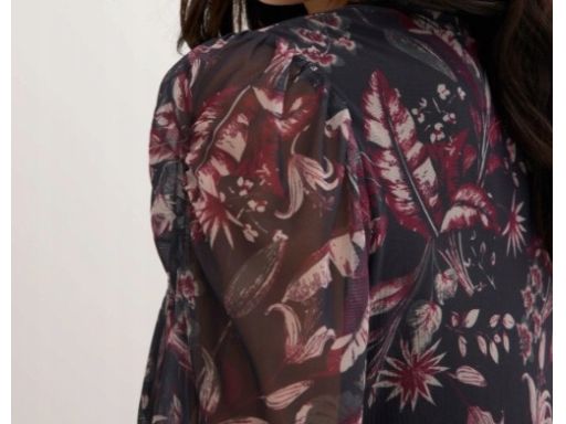 B.P.C sukienka siateczkowa wzory z falbanami 48/50.