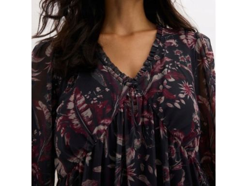 B.P.C sukienka siateczkowa wzory z falbanami 48/50.