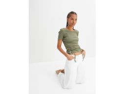 B.P.C t-shirt damski prążkowany khaki r.40/42