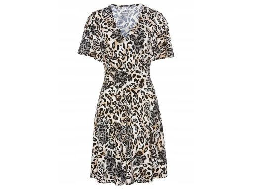 B.P.C shirtowa sukienka w cętki z marszczeniami ^40/42