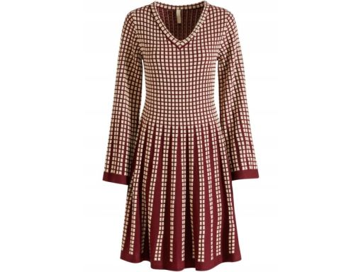 B.P.C dzianinowa sukienka we wzory ^40/42