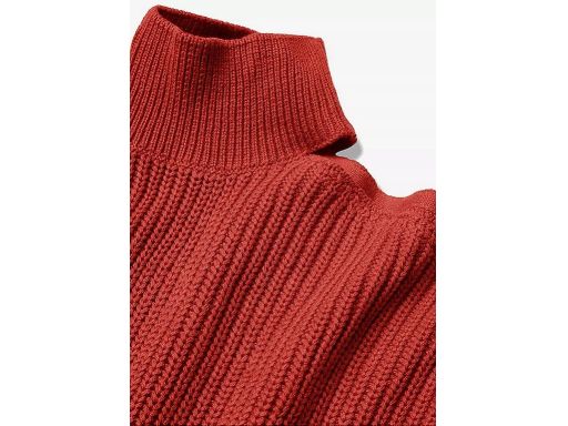 B.P.C sweter asymetryczny odkryte ramię ceglasty 44/46.